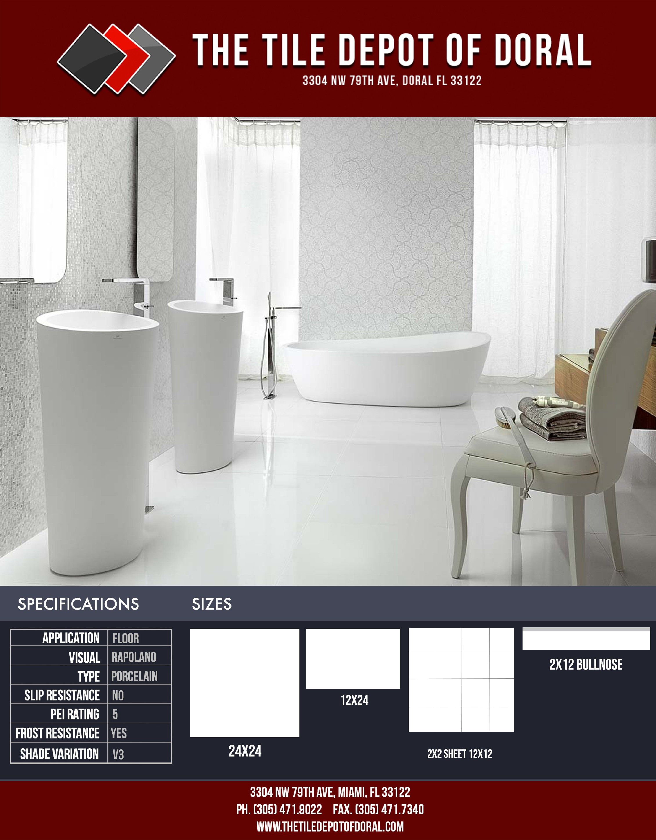 Mono Colors Tile Depot Pittura Snow Polish